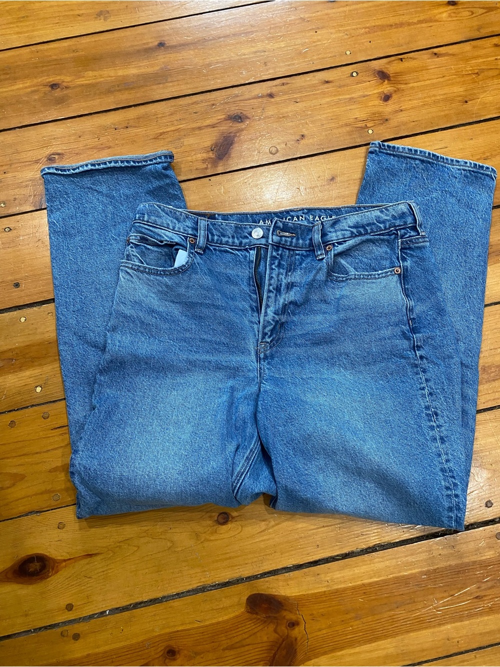 American Eagle super high rise ankle straight Jeans size 10